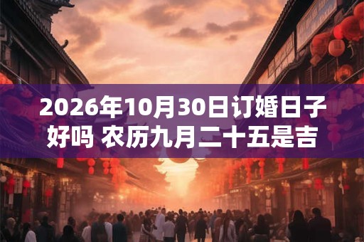 2026年10月30日订婚日子好吗 农历九月二十五是吉日吗