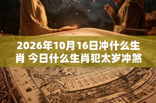 2026年10月16日冲什么生肖 今日什么生肖犯太岁冲煞查询: 2026年10月16日冲什么生肖 今日什么生肖犯太岁冲煞查询: