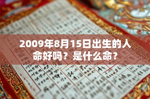 2009年8月15日出生的人命好吗?是什么命? 2009年8月15日出生的人命好吗?是什么命?