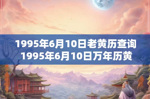 1995年6月10日老黄历查询 1995年6月10日万年历黄道吉日