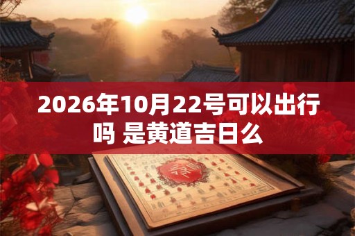 2026年10月22号可以出行吗 是黄道吉日么