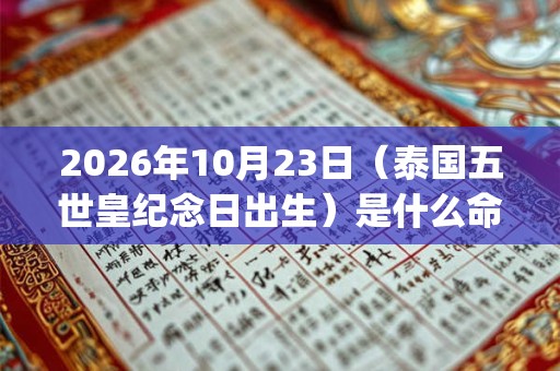 2026年10月23日(泰国五世皇纪念日出生)是什么命_命运如何 2026年10月23日(泰国五世皇纪念日出生)是什么命_命运如何