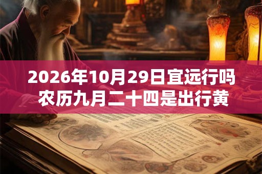2026年10月29日宜远行吗 农历九月二十四是出行黄道吉日吗 2026年10月29日宜远行吗 农历九月二十四是出行黄道吉日吗