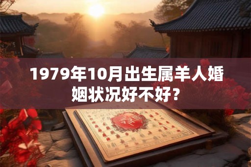1979年10月出生属羊人婚姻状况好不好？