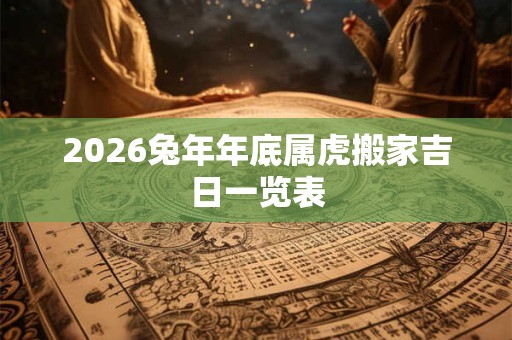 2026兔年年底属虎搬家吉日一览表 2026兔年年底属虎搬家吉日一览表