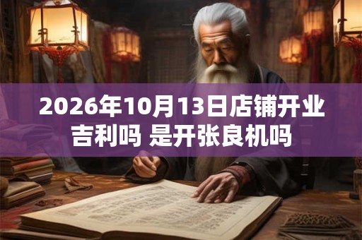 2026年10月13日店铺开业吉利吗 是开张良机吗