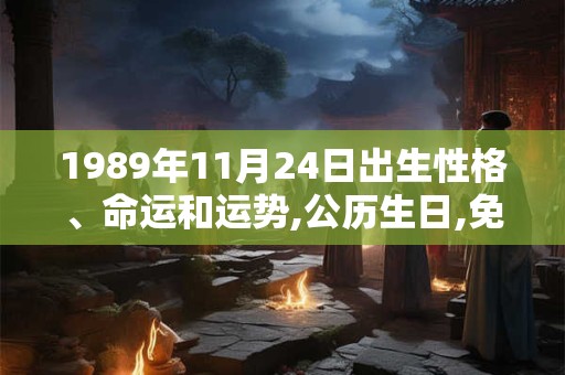 1989年11月24日出生性格、命运和运势,公历生日,免费算命