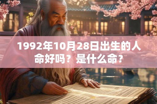 1992年10月28日出生的人命好吗？是什么命？