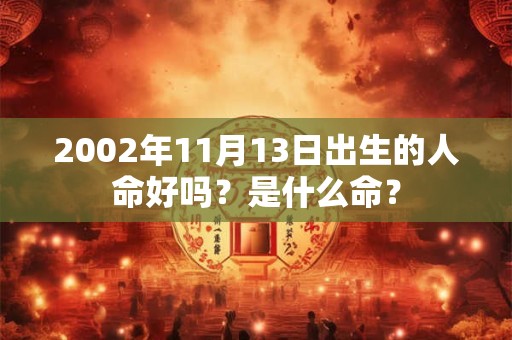 2002年11月13日出生的人命好吗？是什么命？