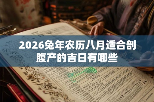 2026兔年农历八月适合剖腹产的吉日有哪些
