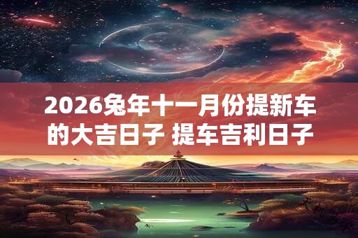 2026兔年十一月份提新车的大吉日子 提车吉利日子