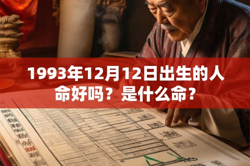 1993年12月12日出生的人命好吗？是什么命？