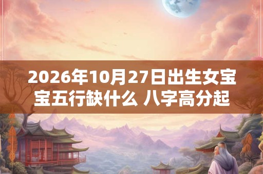 2026年10月27日出生女宝宝五行缺什么 八字高分起名字 2026年10月27日出生女宝宝五行缺什么 八字高分起名字