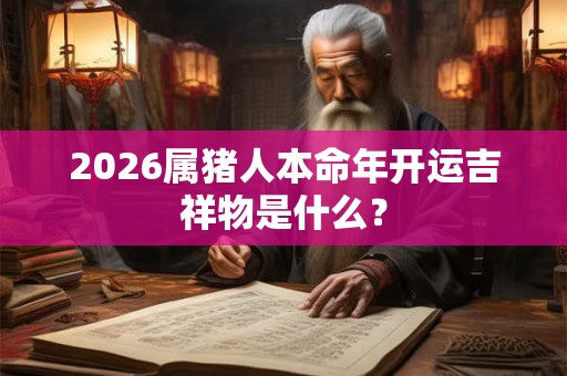 2026属猪人本命年开运吉祥物是什么？