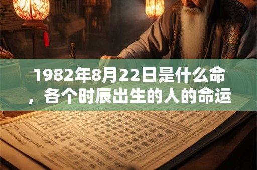 1982年8月22日是什么命，各个时辰出生的人的命运