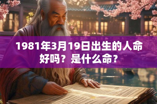 1981年3月19日出生的人命好吗？是什么命？