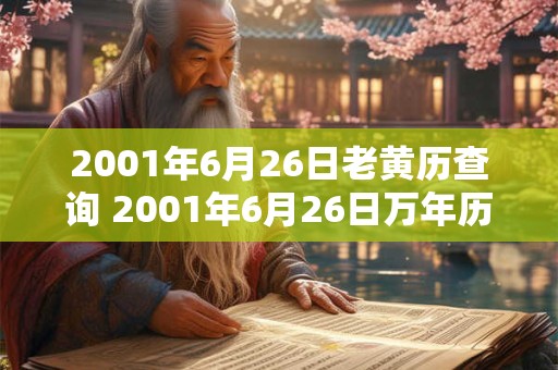 2001年6月26日老黄历查询 2001年6月26日万年历黄道吉日
