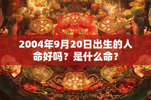 2004年9月20日出生的人命好吗？是什么命？