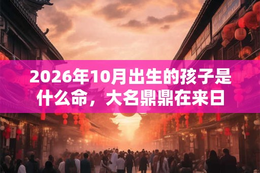 2026年10月出生的孩子是什么命，大名鼎鼎在来日