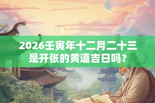 2026壬寅年十二月二十三是开张的黄道吉日吗？