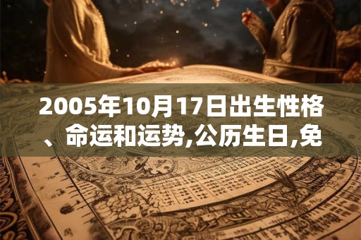 2005年10月17日出生性格、命运和运势,公历生日,免费算命