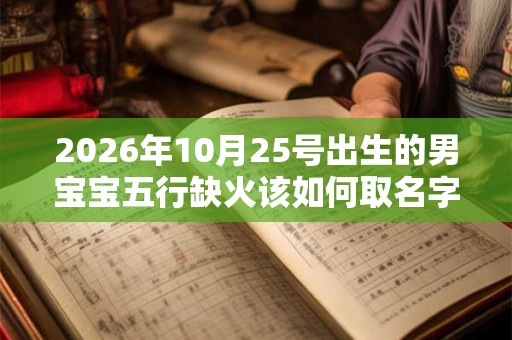 2026年10月25号出生的男宝宝五行缺火该如何取名字