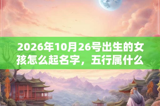 2026年10月26号出生的女孩怎么起名字，五行属什么