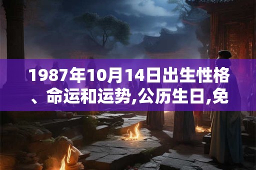 1987年10月14日出生性格、命运和运势,公历生日,免费算命