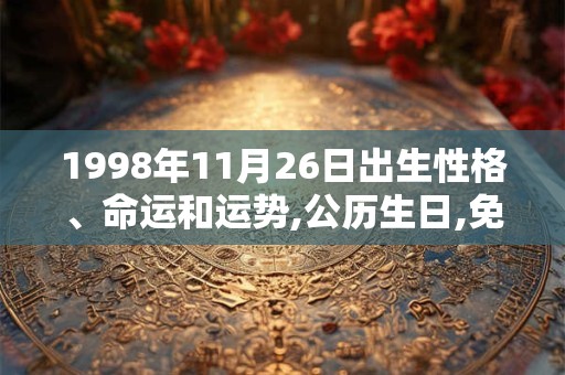 1998年11月26日出生性格、命运和运势,公历生日,免费算命