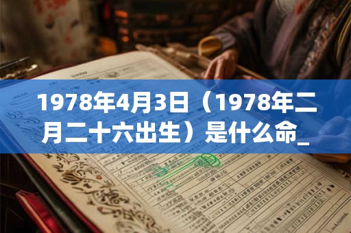 1978年4月3日（1978年二月二十六出生）是什么命_命运如何