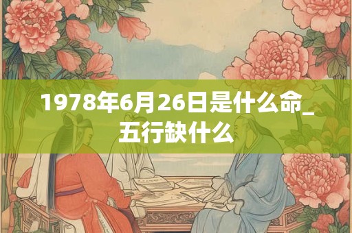 1978年6月26日是什么命_五行缺什么