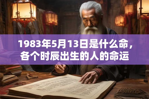 1983年5月13日是什么命，各个时辰出生的人的命运