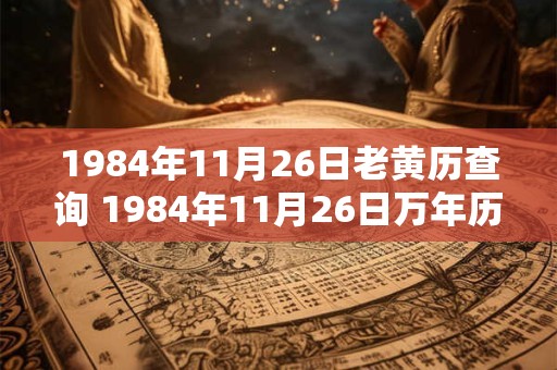 1984年11月26日老黄历查询 1984年11月26日万年历黄道吉日