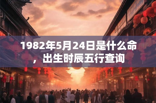 1982年5月24日是什么命，出生时辰五行查询
