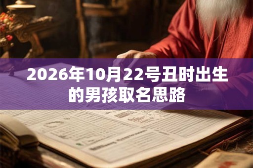 2026年10月22号丑时出生的男孩取名思路