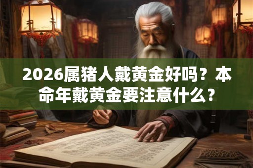 2026属猪人戴黄金好吗？本命年戴黄金要注意什么？