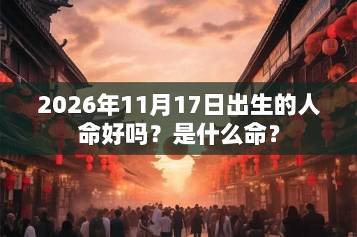 2026年11月17日出生的人命好吗？是什么命？