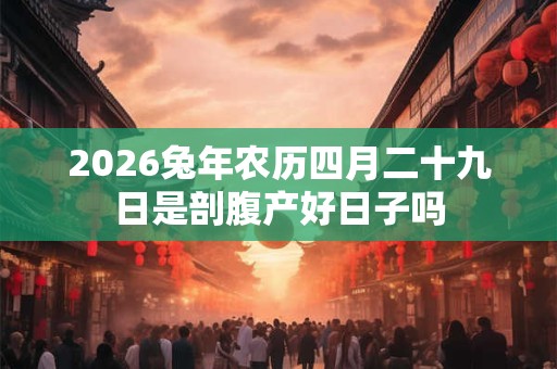 2026兔年农历四月二十九日是剖腹产好日子吗 2026兔年农历四月二十九日是剖腹产好日子吗