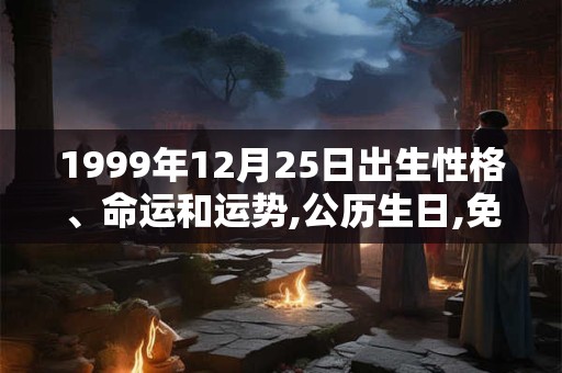 1999年12月25日出生性格、命运和运势,公历生日,免费算命