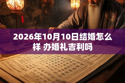 2026年10月10日结婚怎么样 办婚礼吉利吗