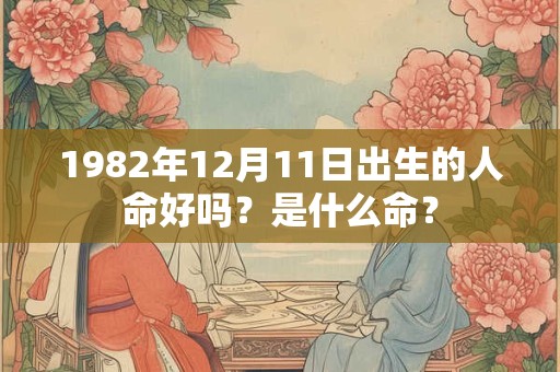 1982年12月11日出生的人命好吗？是什么命？
