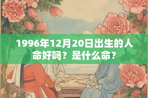 1996年12月20日出生的人命好吗？是什么命？