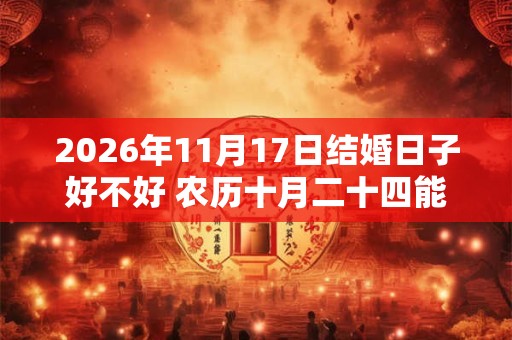 2026年11月17日结婚日子好不好 农历十月二十四能不能办酒席