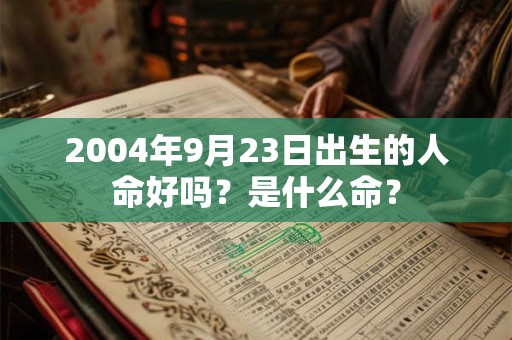 2004年9月23日出生的人命好吗？是什么命？