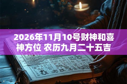 2026年11月10号财神和喜神方位 农历九月二十五吉时查询