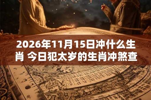 2026年11月15日冲什么生肖 今日犯太岁的生肖冲煞查询：