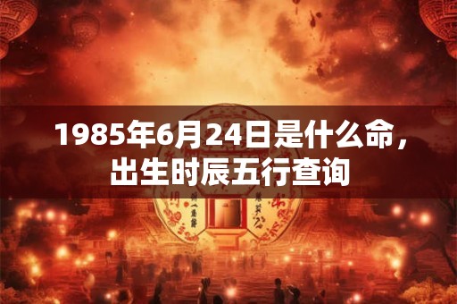 1985年6月24日是什么命，出生时辰五行查询