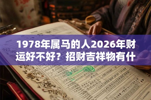 1978年属马的人2026年财运好不好？招财吉祥物有什么？