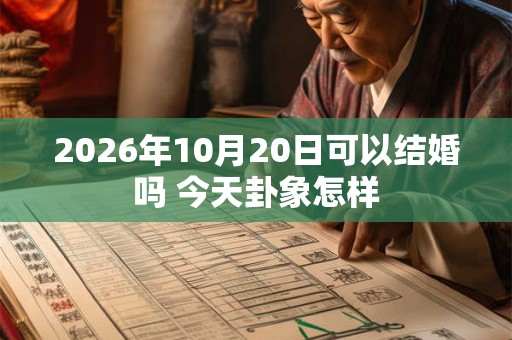 2026年10月20日可以结婚吗 今天卦象怎样