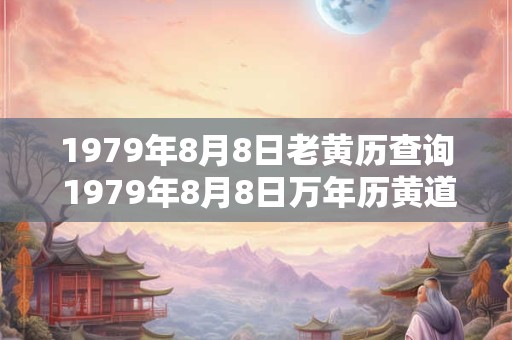 1979年8月8日老黄历查询 1979年8月8日万年历黄道吉日 1979年8月8日老黄历查询 1979年8月8日万年历黄道吉日
